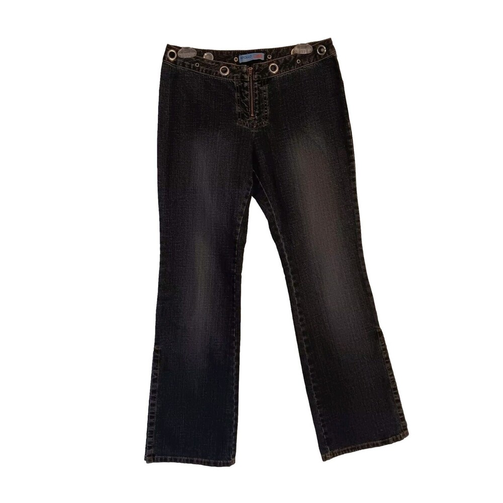 Apollo Jeans Made in USA Size 9/10 Waist Detail Wide Legs w/Slits (Runs Small)